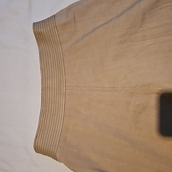 Rebecca Taylor linen blend skirt with leather trim - Picture 5 of 8